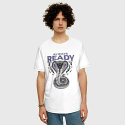 Футболка оверсайз мужская Всегда готов y2k, цвет: белый — фото 2