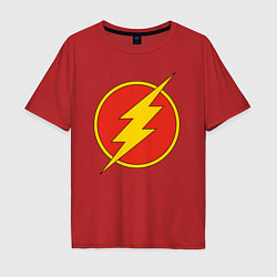 Футболка оверсайз мужская Flash logo, цвет: красный