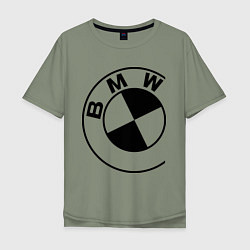 Мужская футболка оверсайз БМВ значок