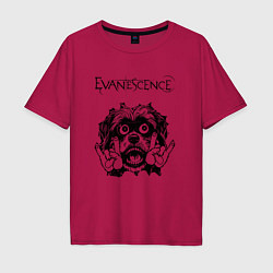 Футболка оверсайз мужская Evanescence - rock dog, цвет: маджента