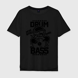 Футболка оверсайз мужская Drum n Bass: More Bass, цвет: черный
