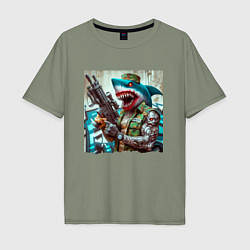 Мужская футболка оверсайз Dude shark - special forces