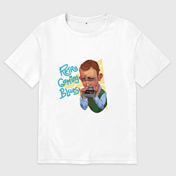 Футболка оверсайз мужская Блюз ретрогеймера, цвет: белый