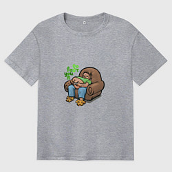 Мужская футболка оверсайз Слишком быстрый для тебя