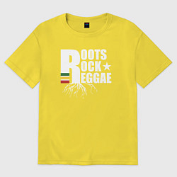 Футболка оверсайз мужская Roots reggae, цвет: желтый