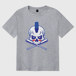 Футболка оверсайз мужская Punk baseball, цвет: меланж