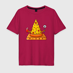Мужская футболка оверсайз Pizza yoga