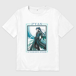 Футболка оверсайз мужская Jiyan Windborne Rider, цвет: белый