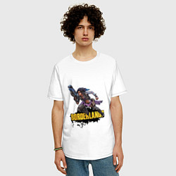 Футболка оверсайз мужская Borderlands Гонка вооружений, цвет: белый — фото 2