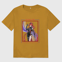 Футболка оверсайз мужская Yinlin Lightning of Execution, цвет: горчичный