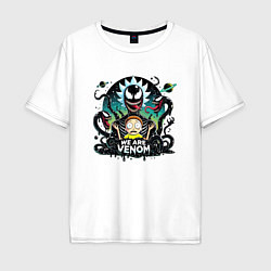 Футболка оверсайз мужская Rick and Morty - Venom slime, цвет: белый