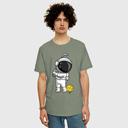 Футболка оверсайз мужская Космический гольф, цвет: авокадо — фото 2