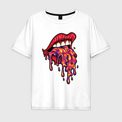 Мужская футболка оверсайз Crazy lips