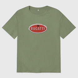 Футболка оверсайз мужская Bugatti - emblem, цвет: авокадо