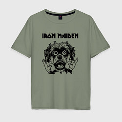 Мужская футболка оверсайз Iron Maiden - rock dog
