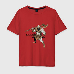 Мужская футболка оверсайз Кратос - God Of War