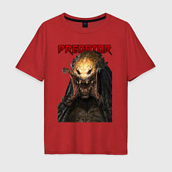 Мужская футболка оверсайз Predator scream