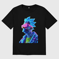 Футболка оверсайз мужская Cyberpunks not dead - Homer Simpson, цвет: черный