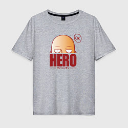 Мужская футболка оверсайз Ванпанч герой hero