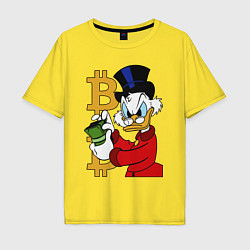 Мужская футболка оверсайз Duck tales - Scrooge bitcoin