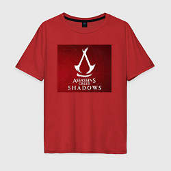 Футболка оверсайз мужская Assassins creed shadows, цвет: красный