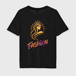 Мужская футболка оверсайз Fashion - портрет девушки