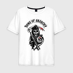 Мужская футболка оверсайз Sons of anarchy - логотип