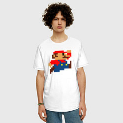 Футболка оверсайз мужская Mario 8 bit, цвет: белый — фото 2