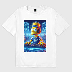 Футболка оверсайз мужская Cool Bart Simpson - esport, цвет: белый