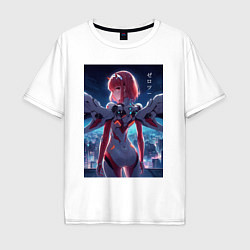 Мужская футболка оверсайз Zero two - Darling in the Franxx - cyberpunk