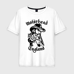 Футболка оверсайз мужская Motorhead - Лемми, цвет: белый