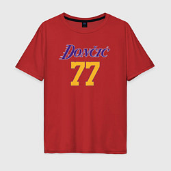 Футболка оверсайз мужская Number 77 Doncic, цвет: красный