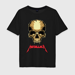 Мужская футболка оверсайз Metallica - skull with fangs