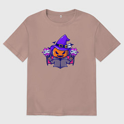 Футболка оверсайз мужская Pumpkin gamer, цвет: пыльно-розовый