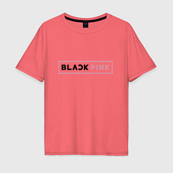 Мужская футболка оверсайз Blackpink - emblem of group of South Korea