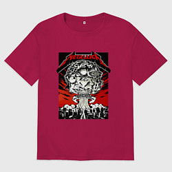 Футболка оверсайз мужская Metallica - Toronto playbill, цвет: маджента