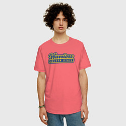 Футболка оверсайз мужская Warriors - Golden State, цвет: коралловый — фото 2