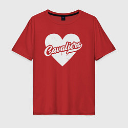 Футболка оверсайз мужская Love Cavaliers, цвет: красный