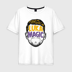 Футболка оверсайз мужская Luka magic face, цвет: белый