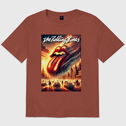 Мужская футболка оверсайз Logo of the Rollings Stones