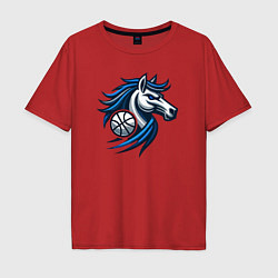 Мужская футболка оверсайз Mavericks horse
