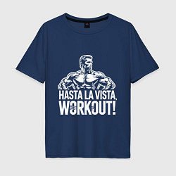 Мужская футболка оверсайз Arnold - hasta la vista workout