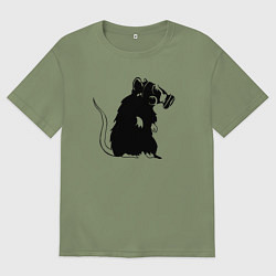 Футболка оверсайз мужская Gas rat, цвет: авокадо