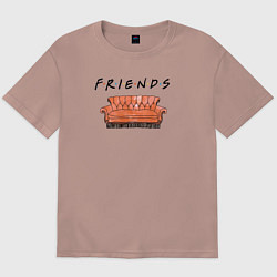 Мужская футболка оверсайз Friends - logo