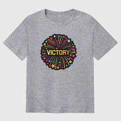 Футболка оверсайз мужская Victory, цвет: меланж