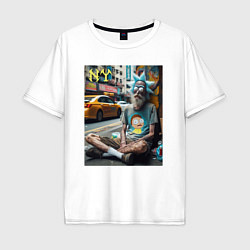 Мужская футболка оверсайз Rick Sanchez is a hippie from New York
