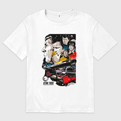 Мужская футболка оверсайз Star Trek: Команда Энтерпрайз