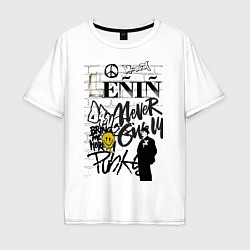 Мужская футболка оверсайз Lenin граффити