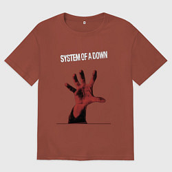 Футболка оверсайз мужская System of a Down toxicity, цвет: кирпичный