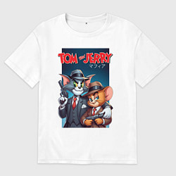Мужская футболка оверсайз Tom and Jerry - gangsters